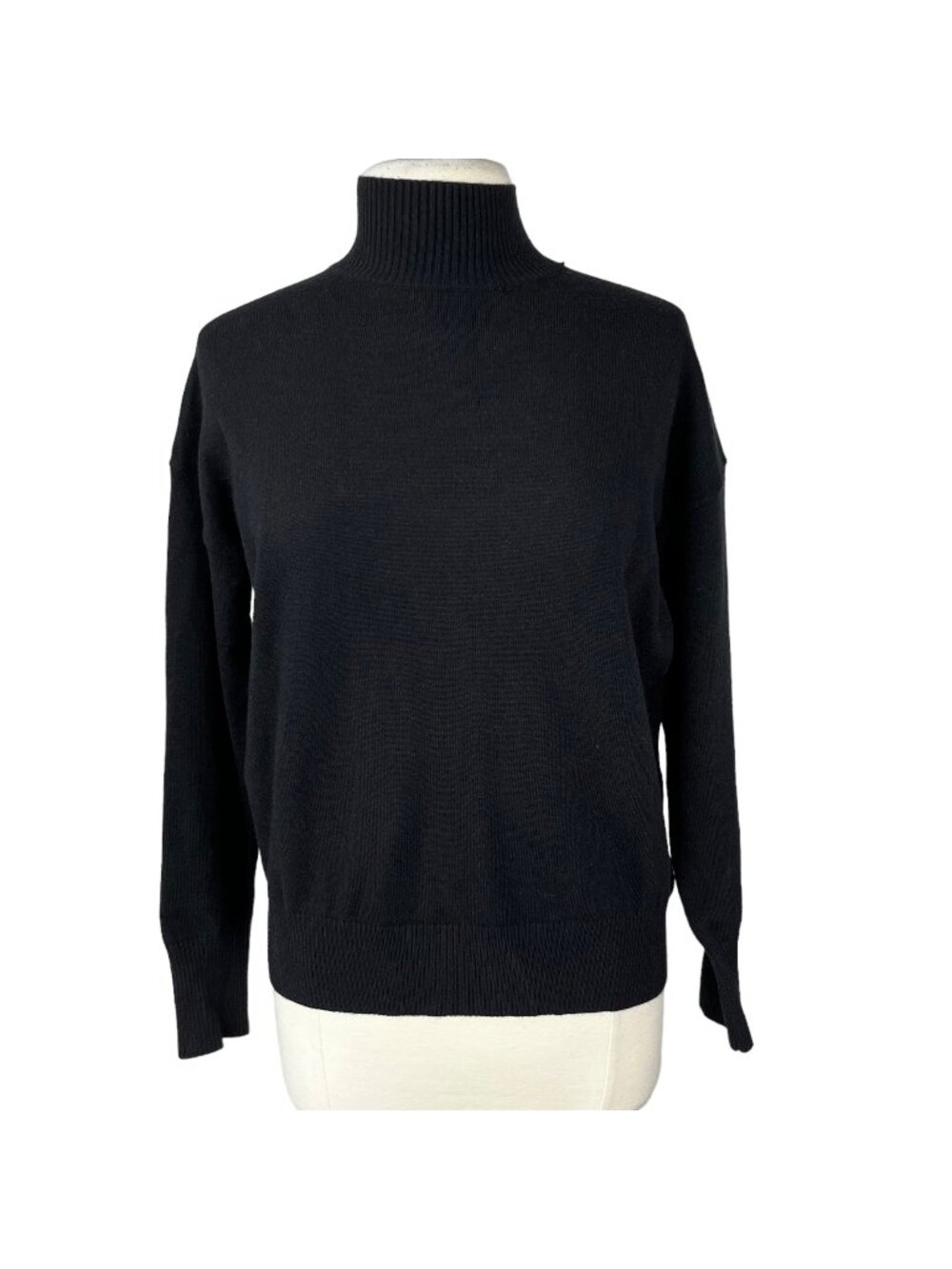 Collection Cezele Labeye Mock Turtle Neck Sweater Womens Small Black New